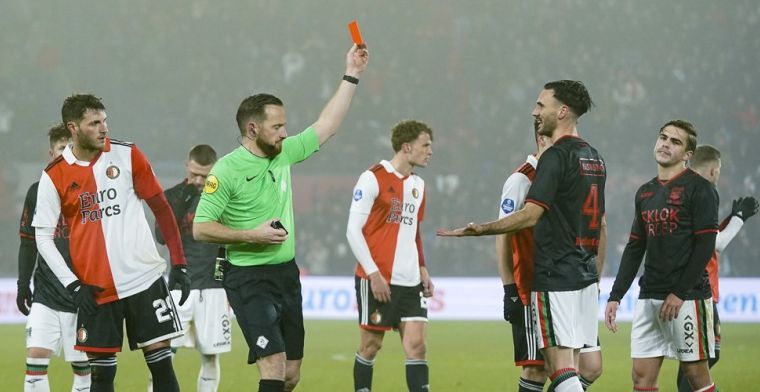 Omstreden rode kaart NEC tegen Feyenoord wordt geseponeerd