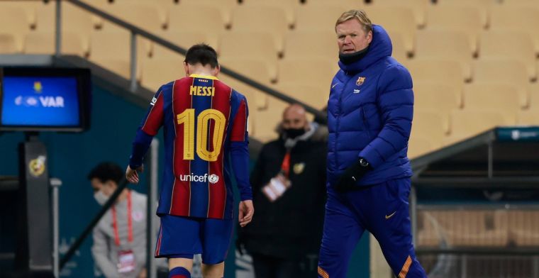 Barcelona verbaast Koeman: 'Goede vriendjes, Messi komt denk ik niet terug'