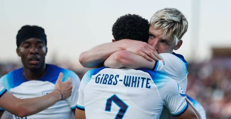 Madueke en Branthwaite zegevieren: Jong Engeland wint EK O21 na bizarre slotminuut
