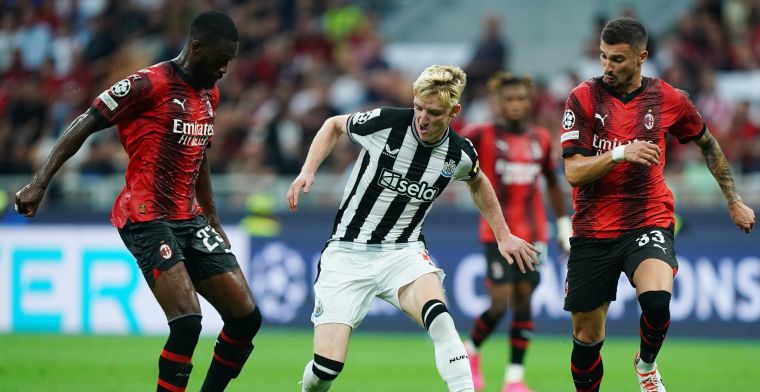 Newcastle overleeft kansenregen AC Milan, Simons boekt succes met RB Leizpig