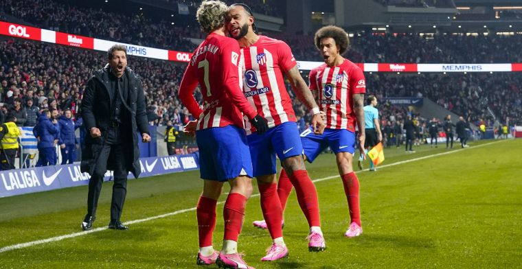 Atlético dankt matchwinner Memphis na zenuwslopend eind 