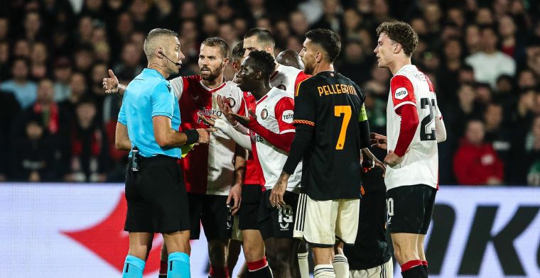 Feyenoord houdt voorsprong niet vast en reist met gelijkspel af naar Rome