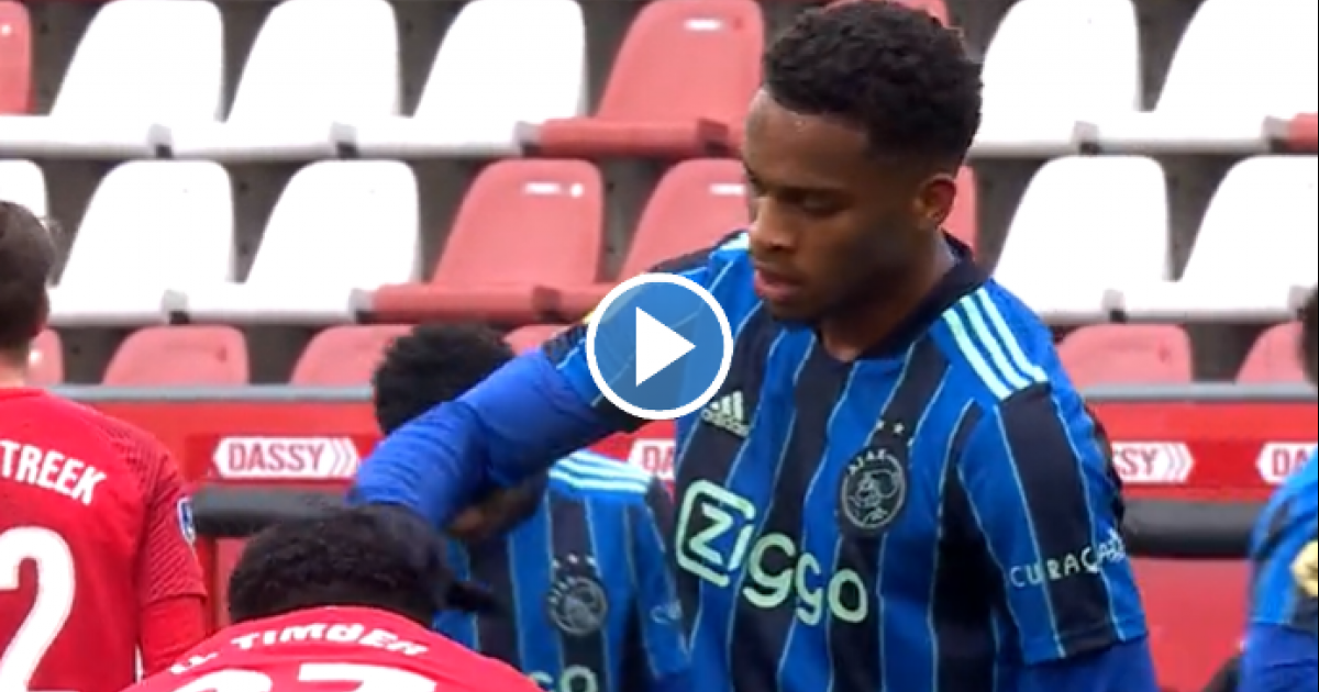 Broederlijke aai over de bol: Jurriën Timber troost Quinten na ruime