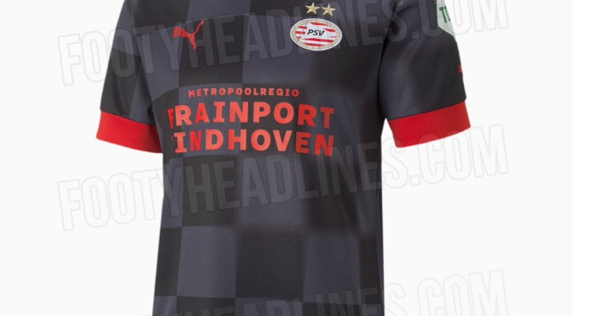 Architectuur vervagen Beeldhouwwerk Nieuw PSV-shirt uitgelekt: zwart met rode accenten en blokjesmotief -  Voetbalprimeur